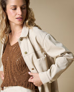 Chaqueta larga estructurada beige - Beige