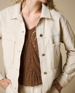 Chaqueta larga estructurada beige - Beige