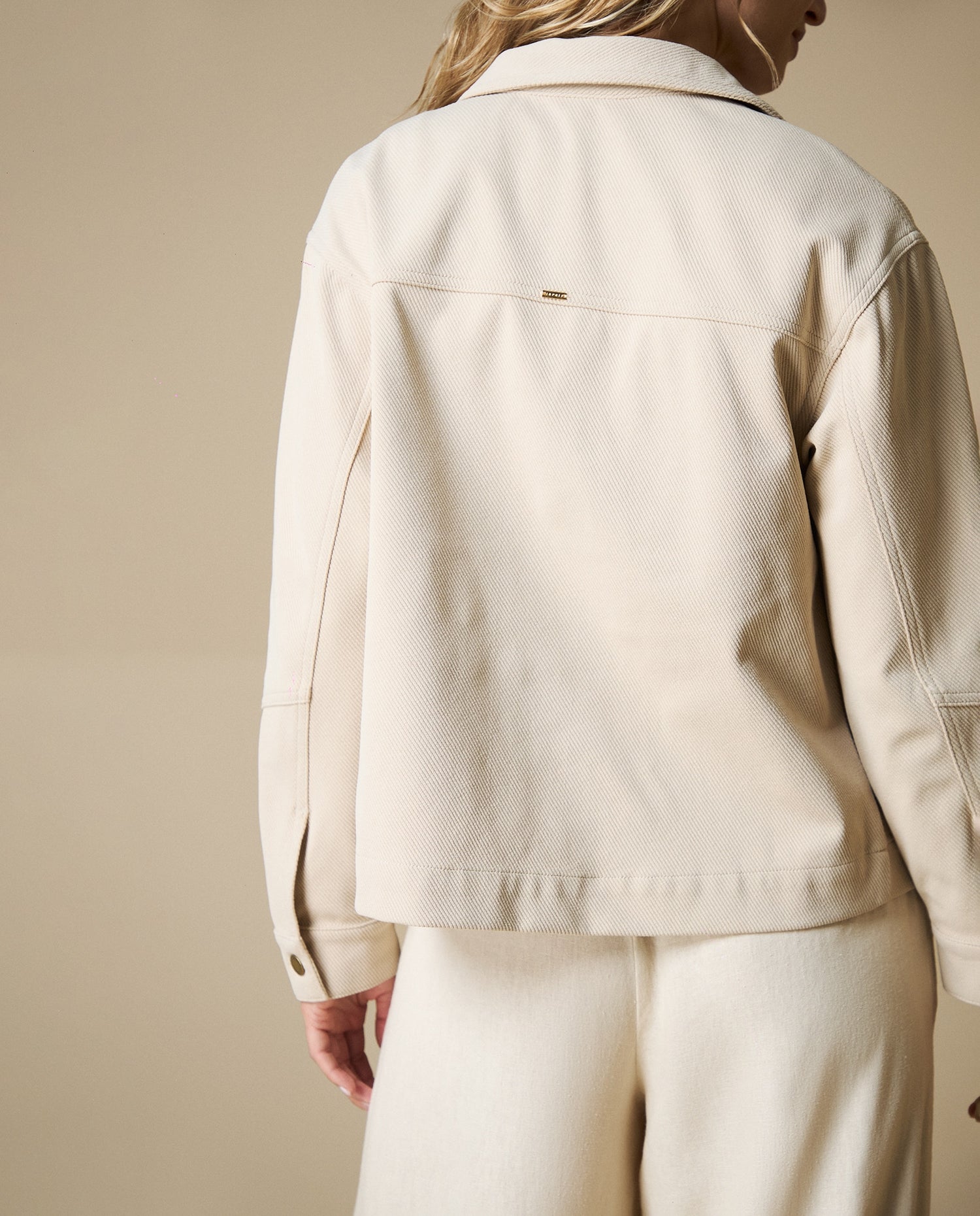 Chaqueta larga estructurada beige - Beige