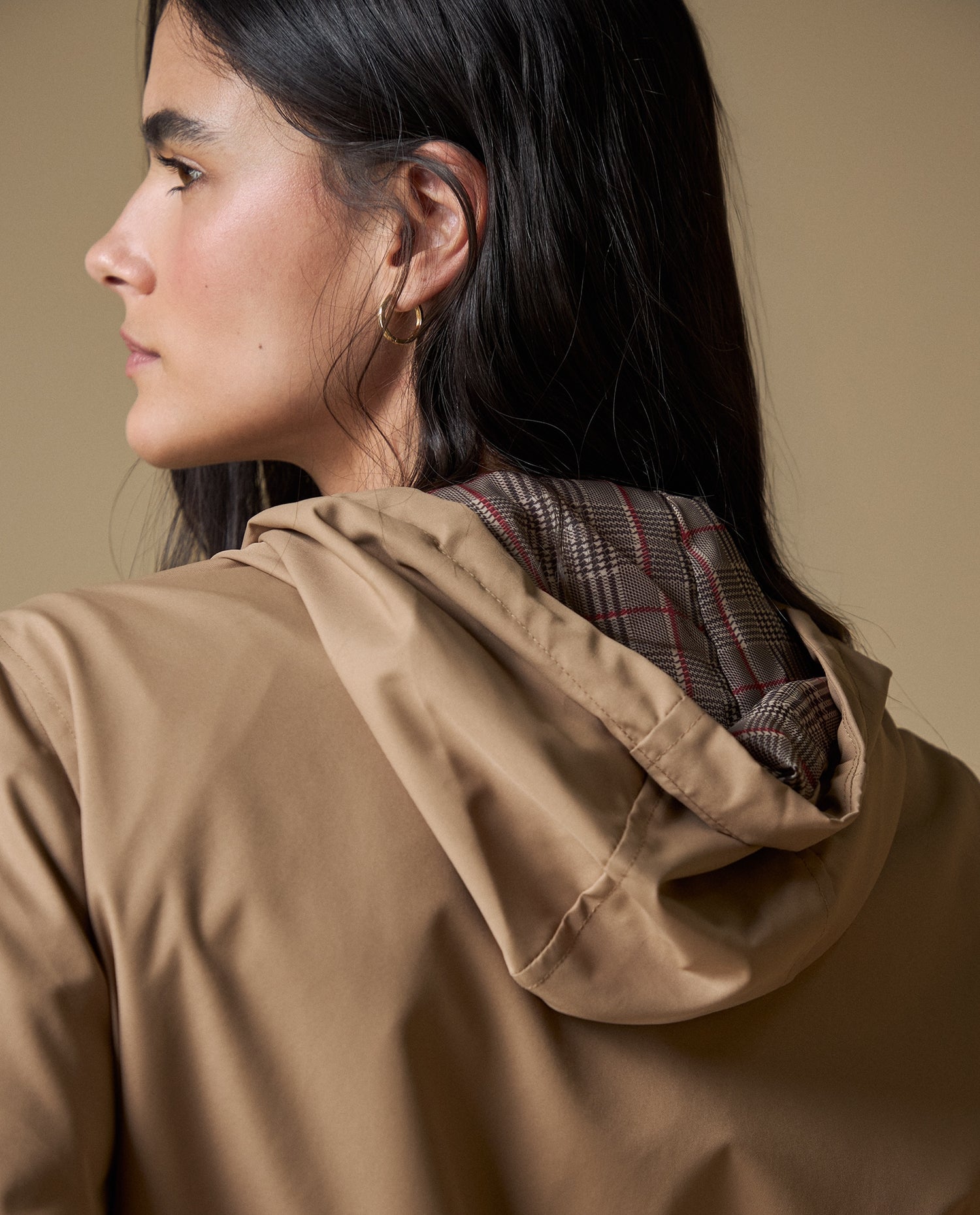 Chaqueta regular recta - Beige