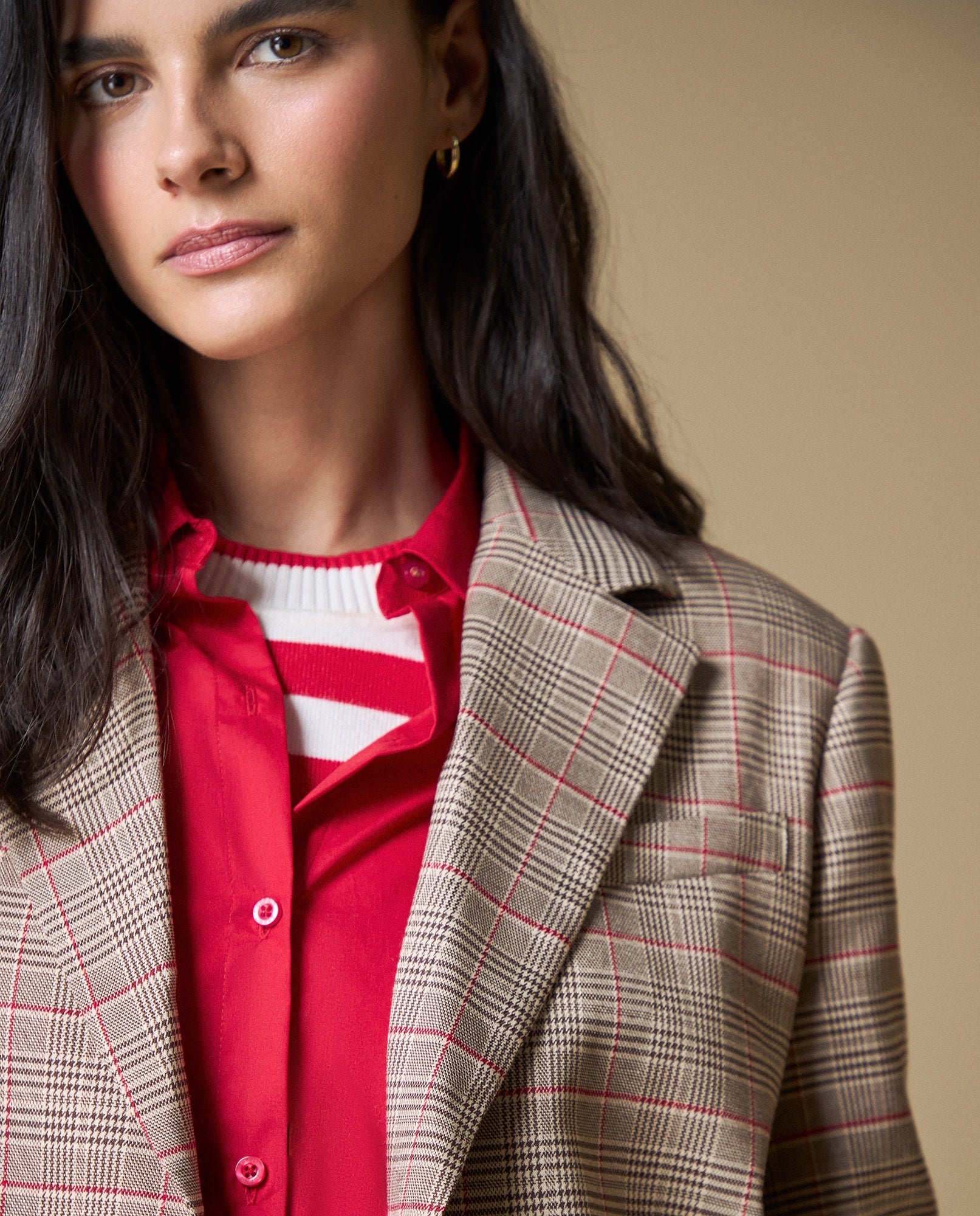 Blazer a cuadros clásico - Beige 34_623H231_BEI171022_5