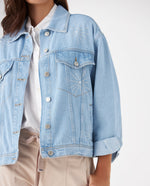 Chaqueta tipo trucker para mujer - Azul