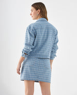 Chaqueta con diseño gallineto para mujer - Azul