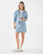Chaqueta con diseño gallineto para mujer - Azul