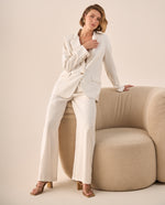 Blazer Blanco Oversized con Botones Dorados - Blanco