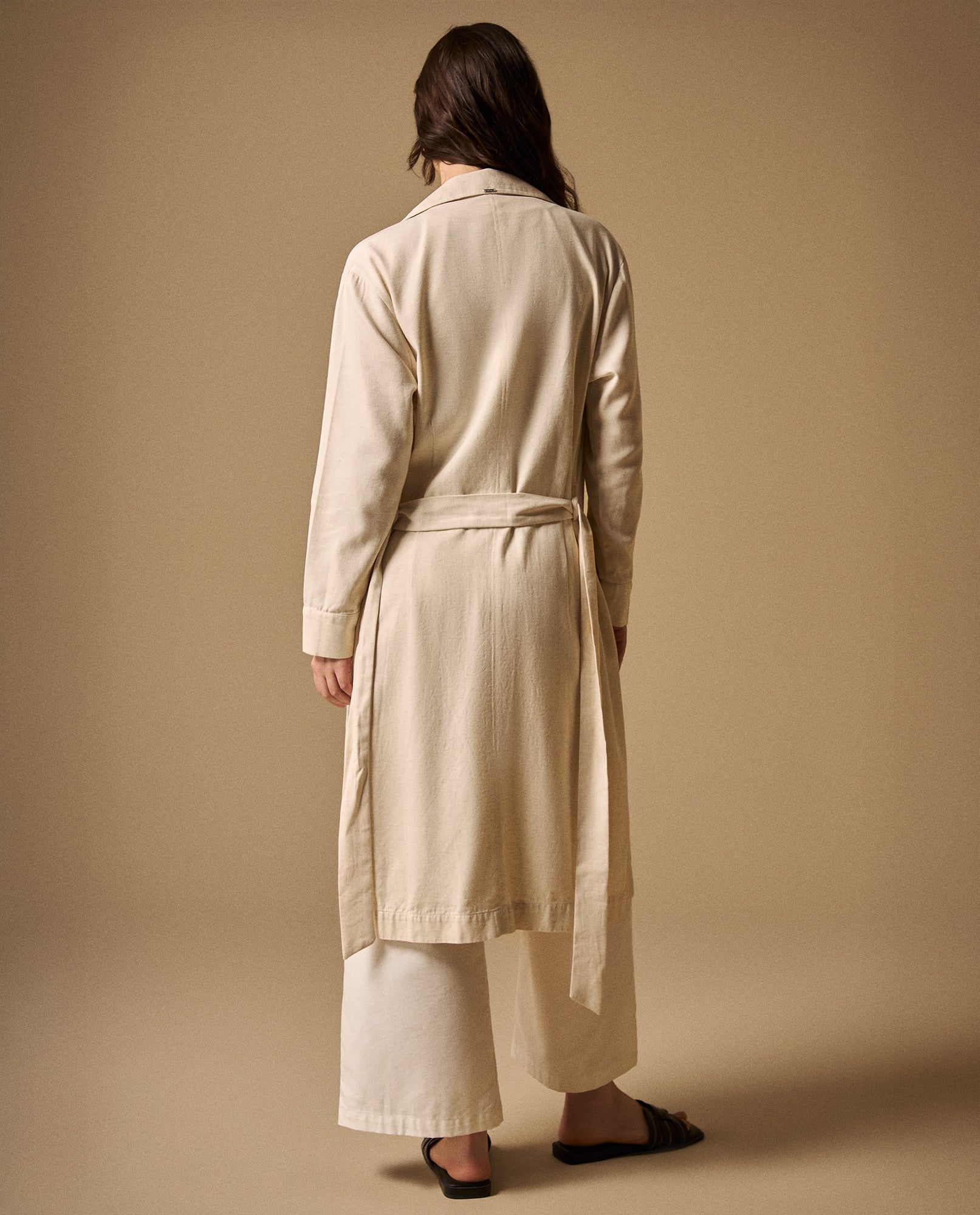 Chaqueta Larga con Cinturón Blanco Celaje - Blanco 34_629G040_BLA114202_6
