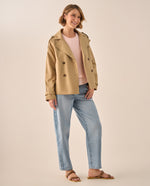 Trench Verde Olivo con Doble Botonadura - Verde