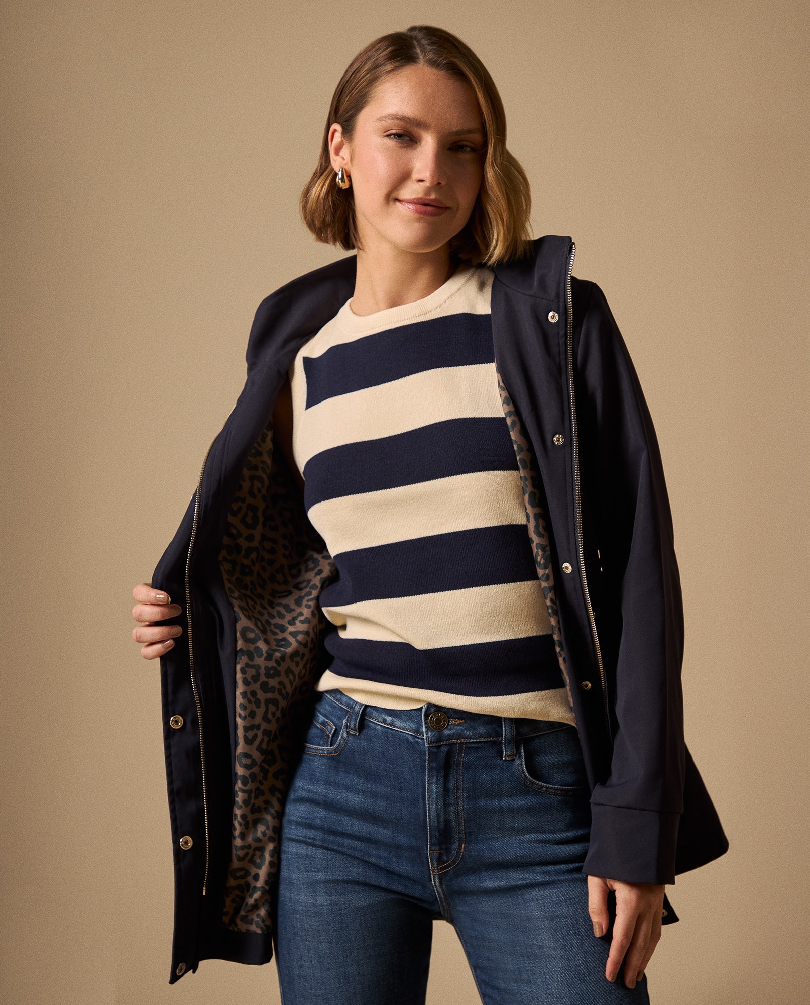 Chaqueta con Capucha y Forro Animal Print - Azul 34_629G227_AZU194052_5