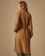 Gabardina Beige Cruzada con Cinturón - Beige