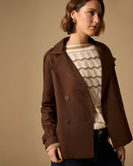 Chaqueta Café Mocca Doble Botonadura - Café