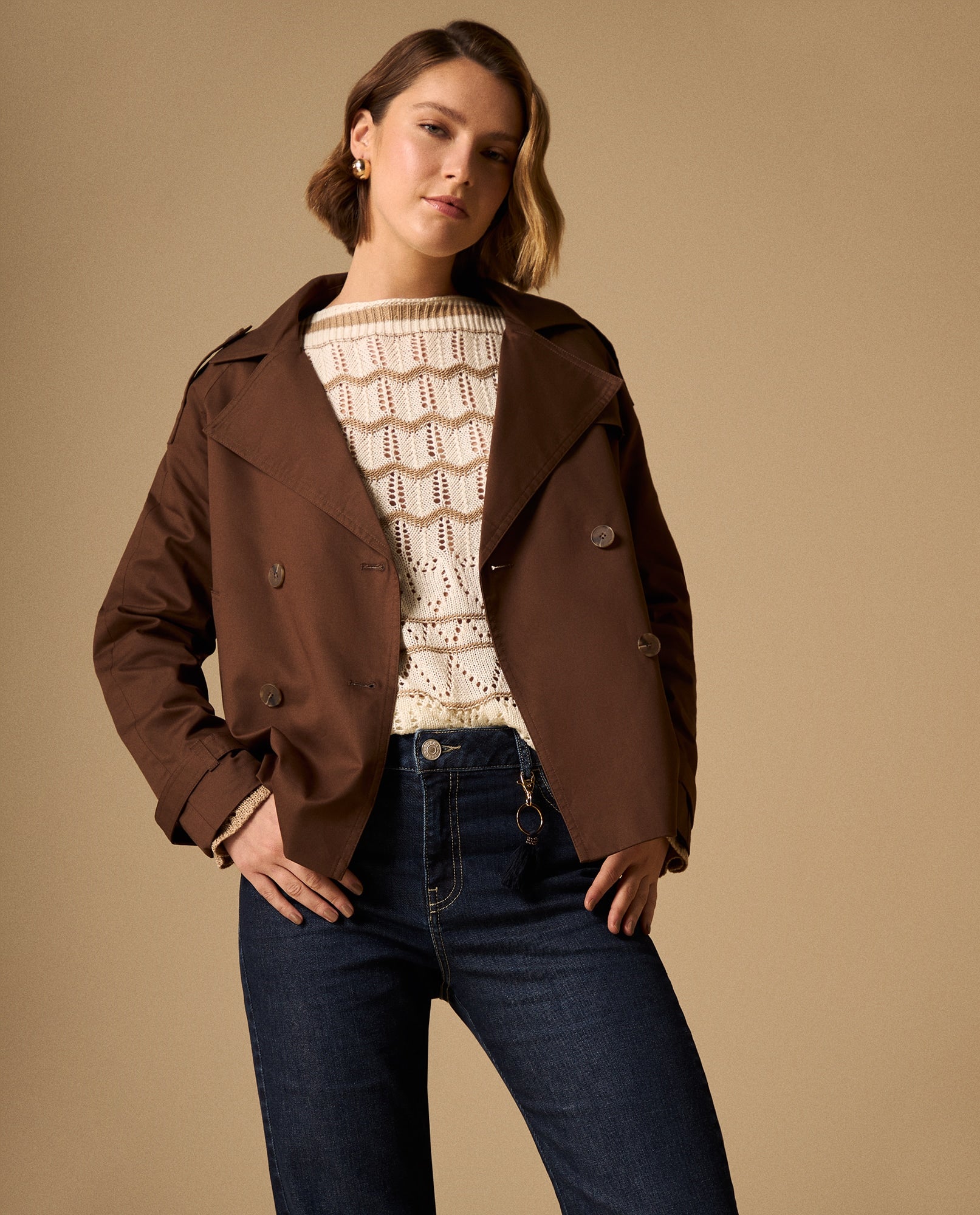 Chaqueta Café Mocca Doble Botonadura - Café 34_629G232_CAF161334_6