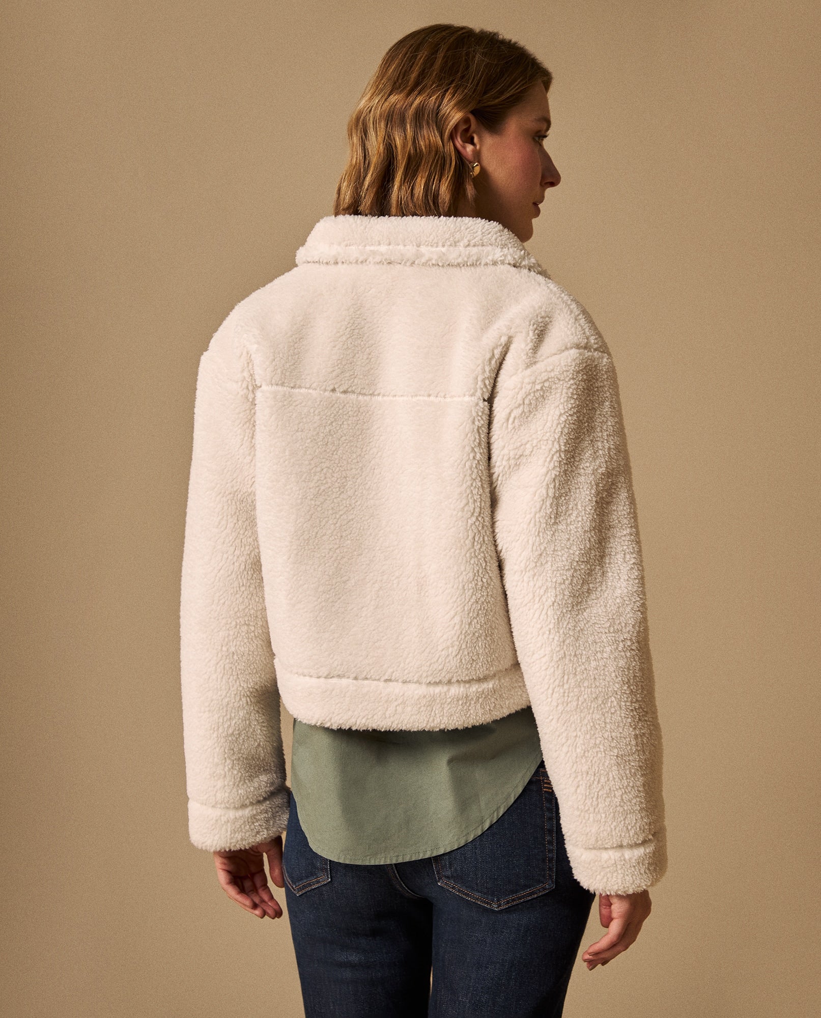 Chaqueta Sherpa Crudo con Textura Premium - Crudo 34_629G244_CRU140615_6