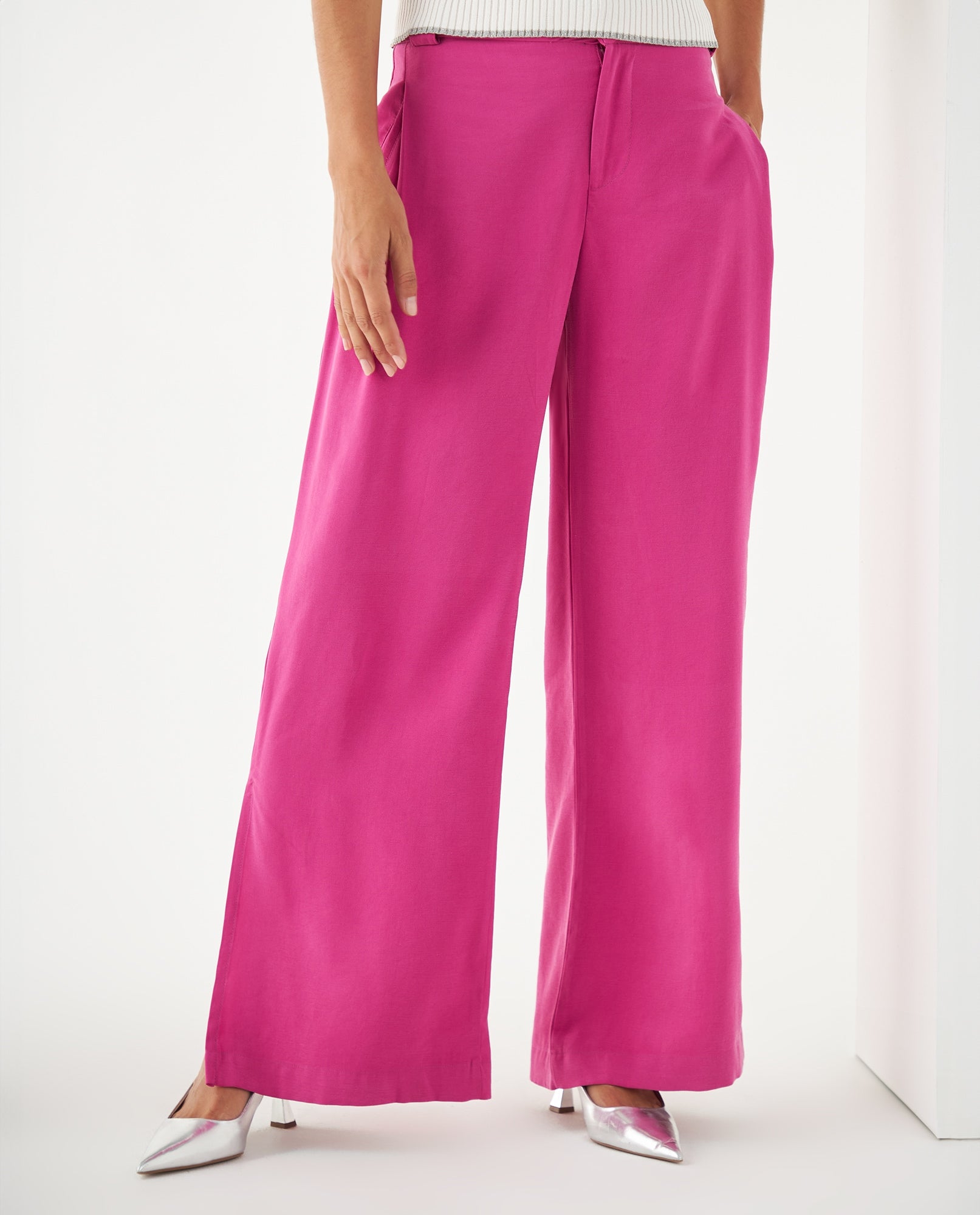Pantalón amplio con bolsillos para mujer - Rosa 34_631F004_ROS172031_3
