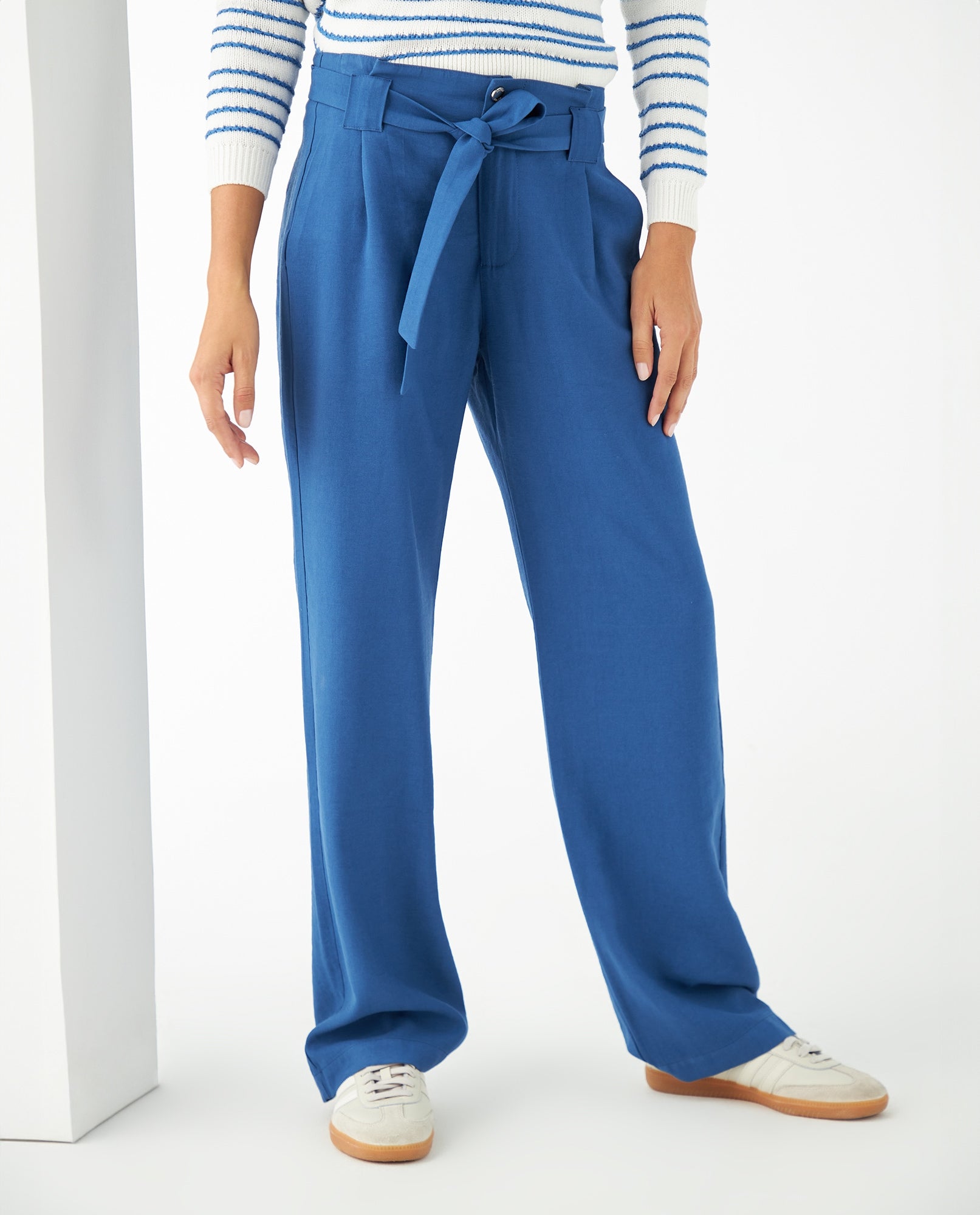Pantalón con cinturón para mujer - Azul 34_631F005_AZU194042_3