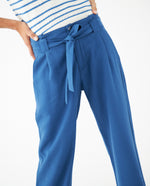 Pantalón con cinturón para mujer - Azul