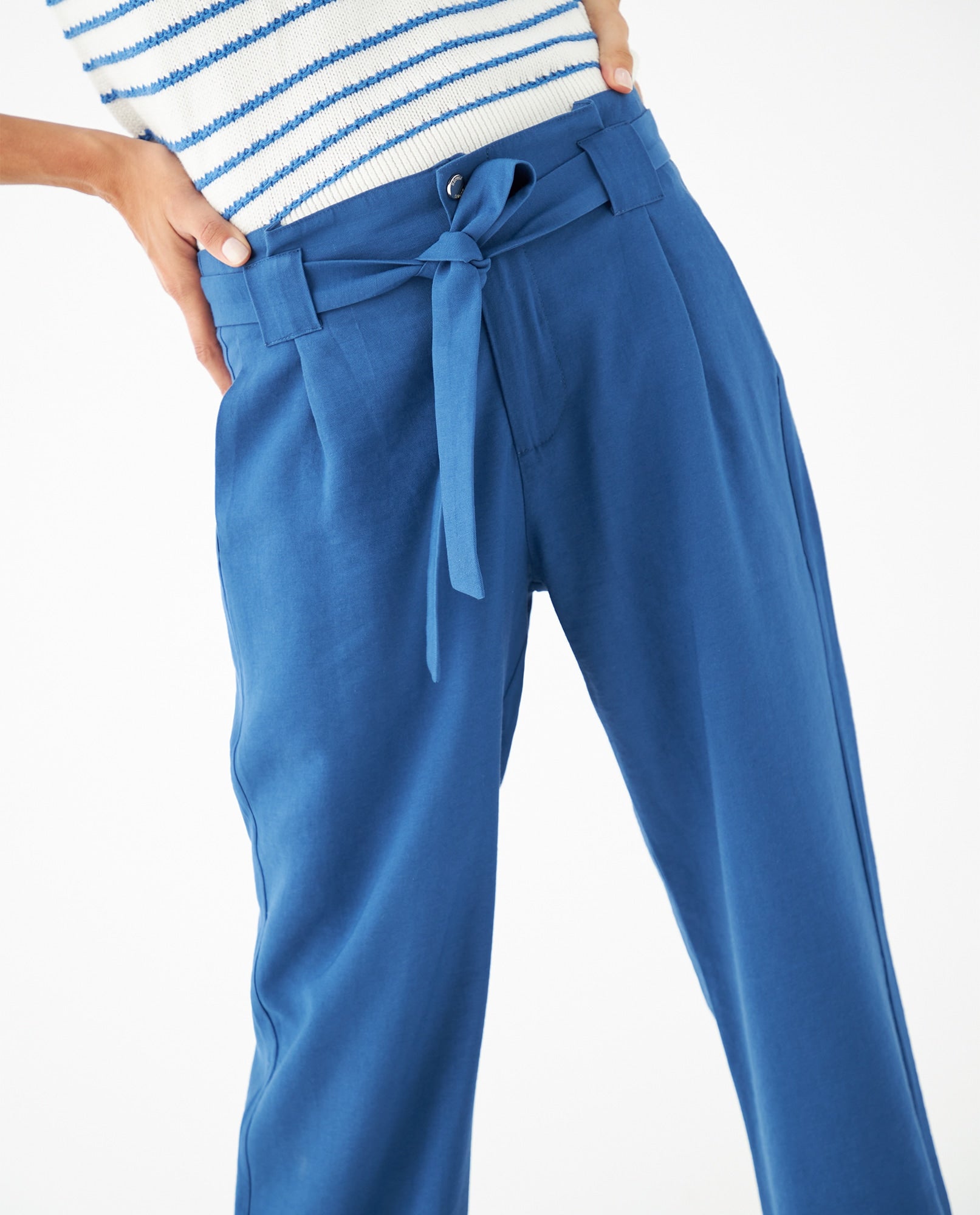 Pantalón con cinturón para mujer - Azul 34_631F005_AZU194042_4