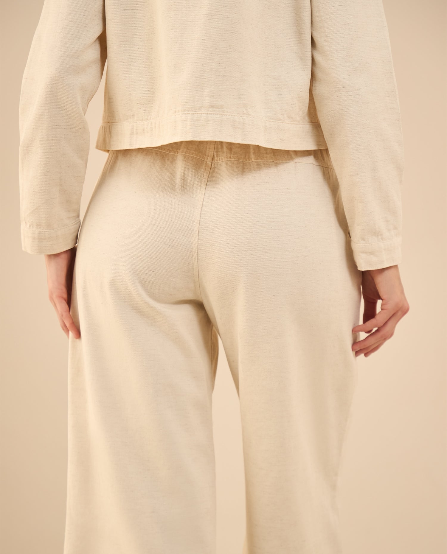 Pantalón con elástico en pretina para mujer - Blanco