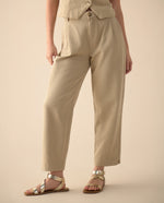 Pantalón con aberturas laterales en bota para mujer - Verde