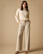 Pantalón fluido con pinzas fit relajado - Gris