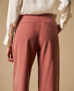 Pantalón fluido con pinzas fit relajado - Rosa