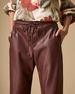 Pantalón jogger tobillero con cordón ajustable - Morado