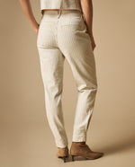 Pantalón largo fit relajado de algodón - Blanco
