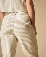 Pantalón largo fit relajado de algodón - Blanco