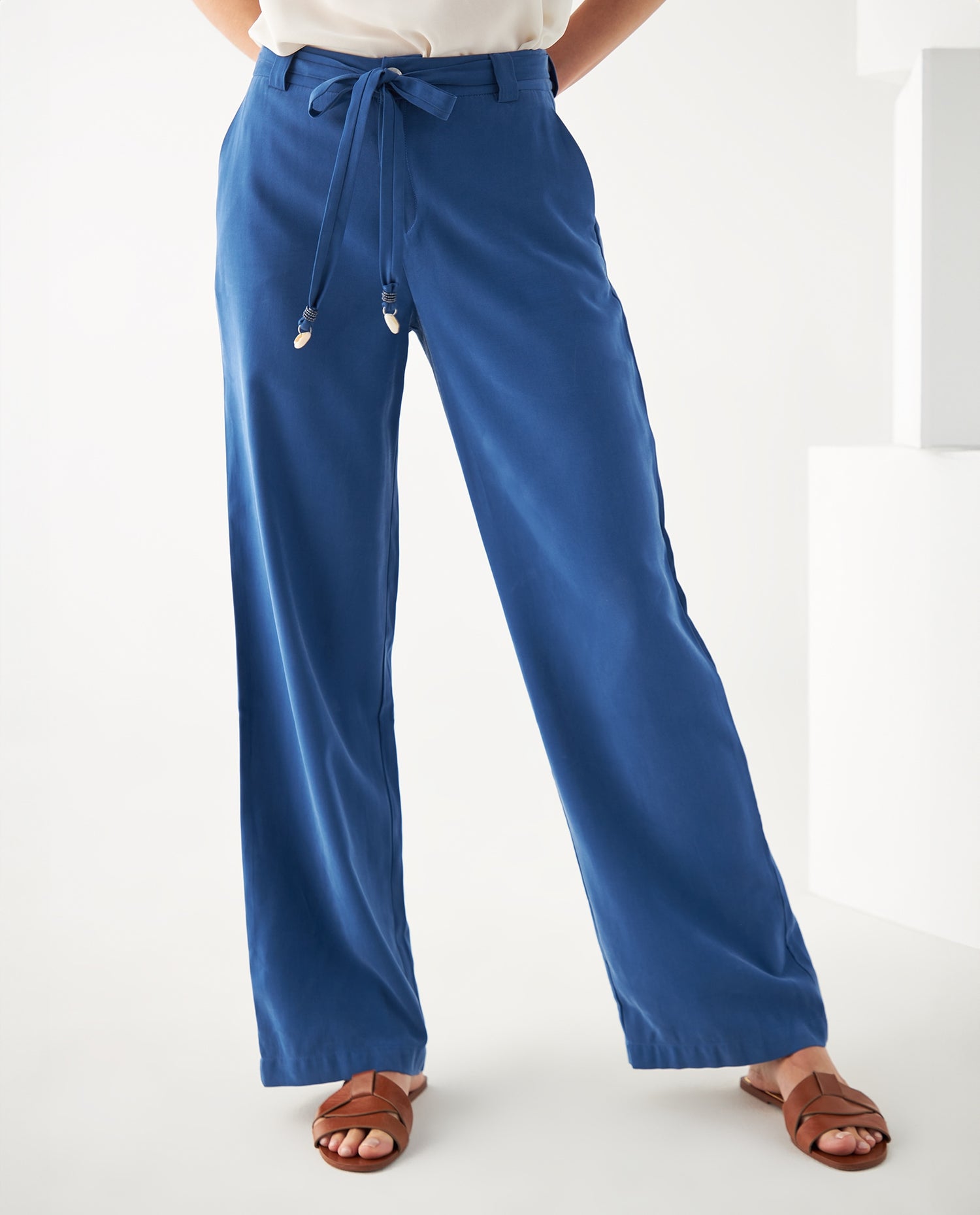 Pantalón bota recta para mujer - Azul