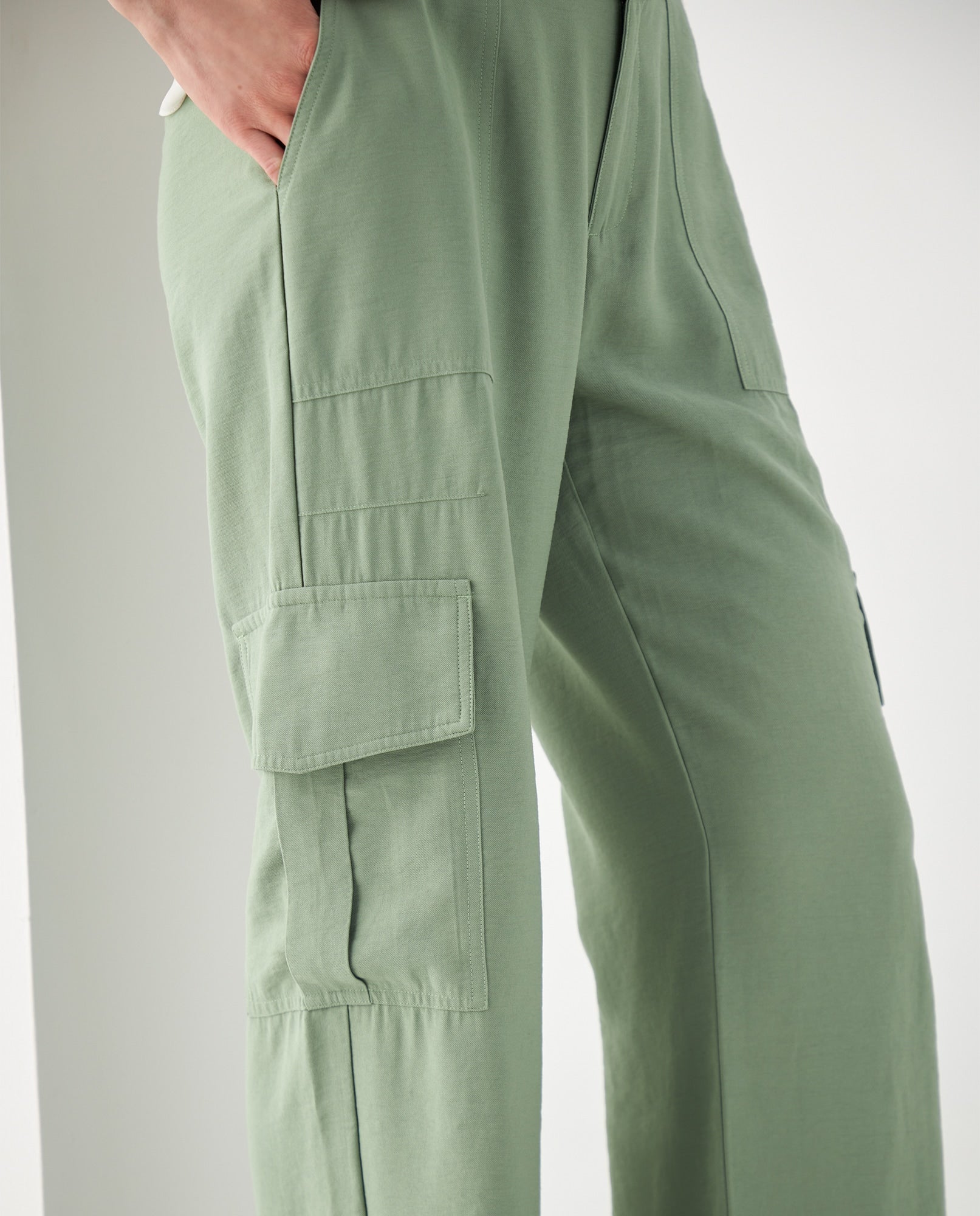 Pantalón bota recta para mujer - Verde 34_632F003_VER176323_5