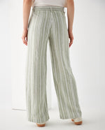 Pantalón de diseño a rayas para mujer - Verde