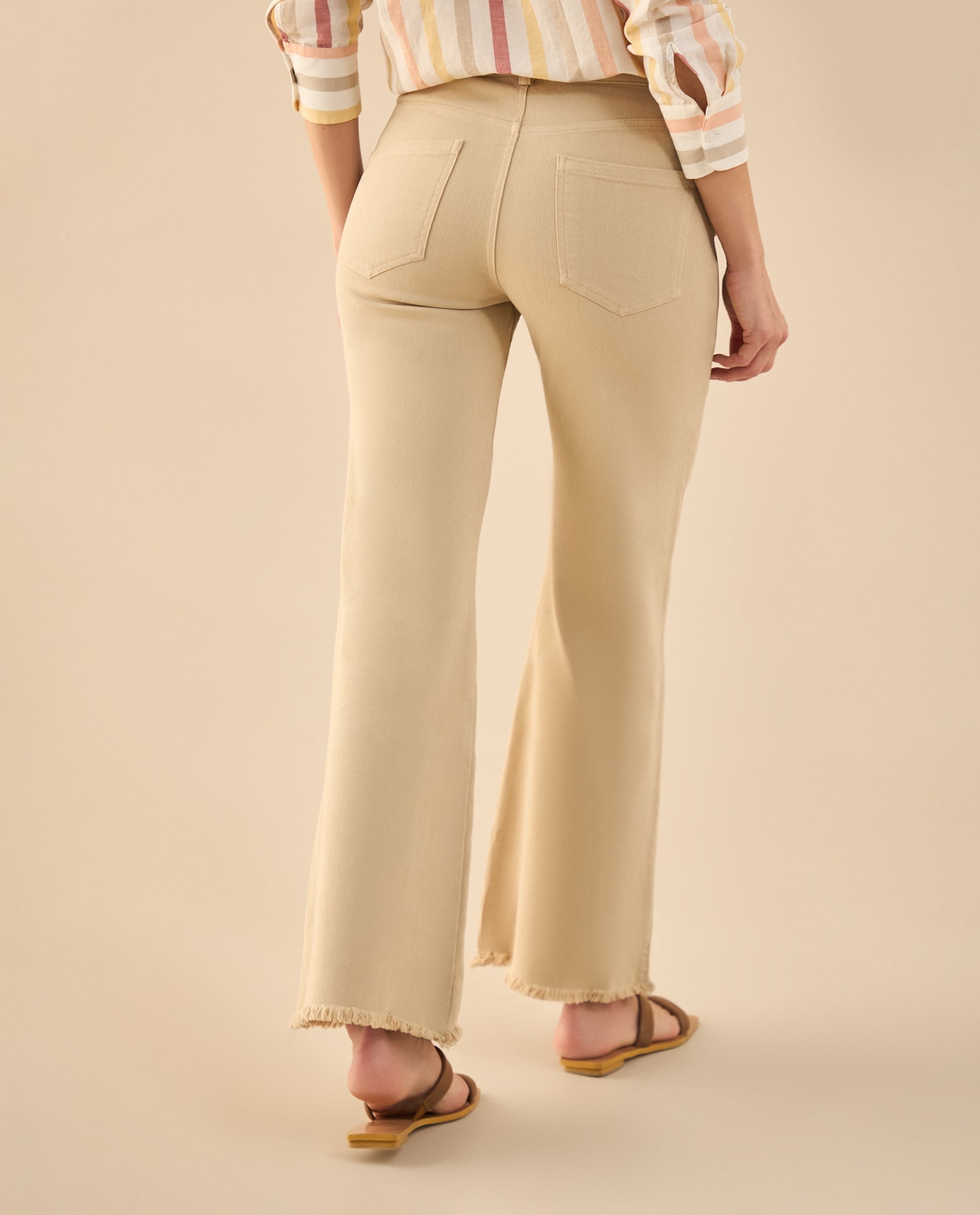 Pantalón cinco bolsillos para mujer - Beige 34_632G002_BEI151307_4