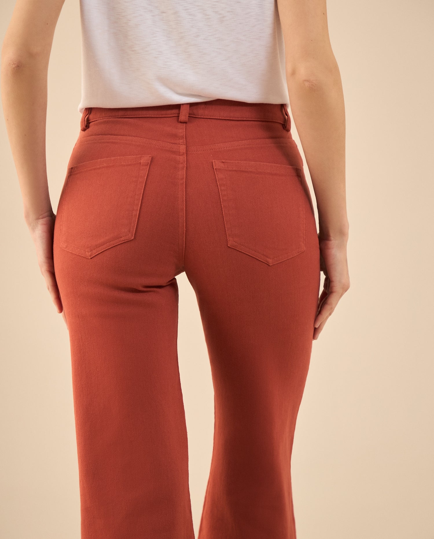 Pantalón cinco bolsillos para mujer - Rojo
