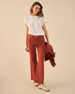 Pantalón cinco bolsillos para mujer - Rojo