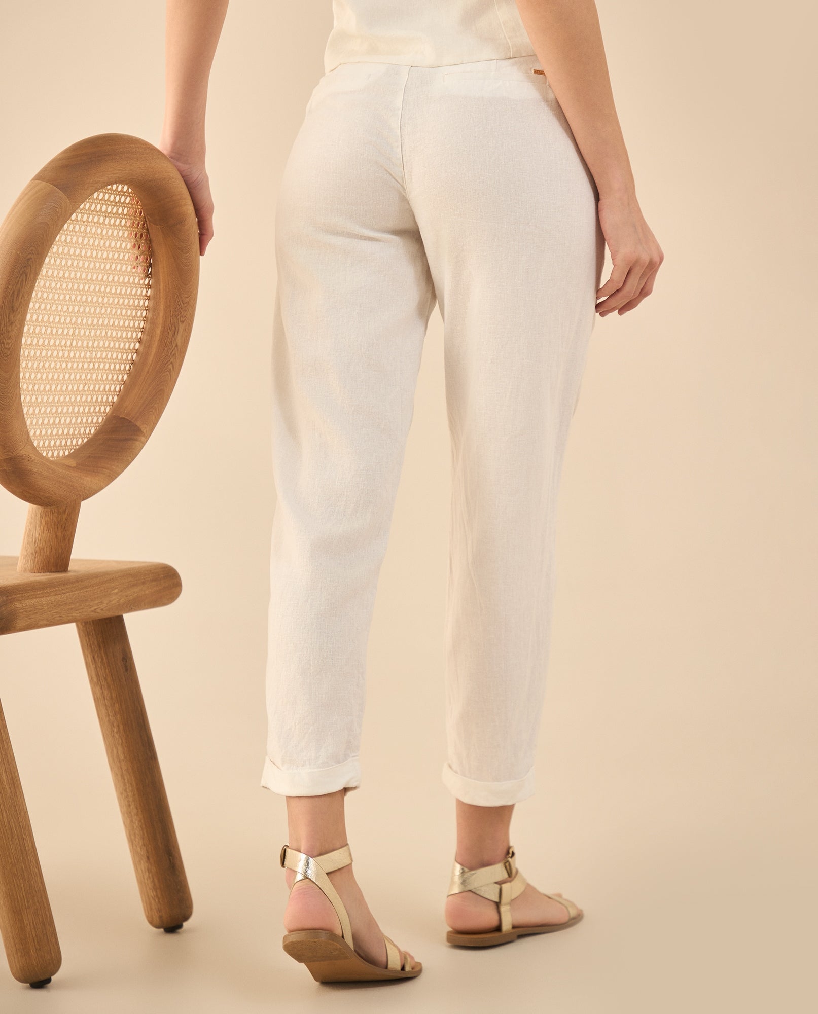 Pantalón tipo lino para mujer - Blanco 34_632G010_BLA114202_4