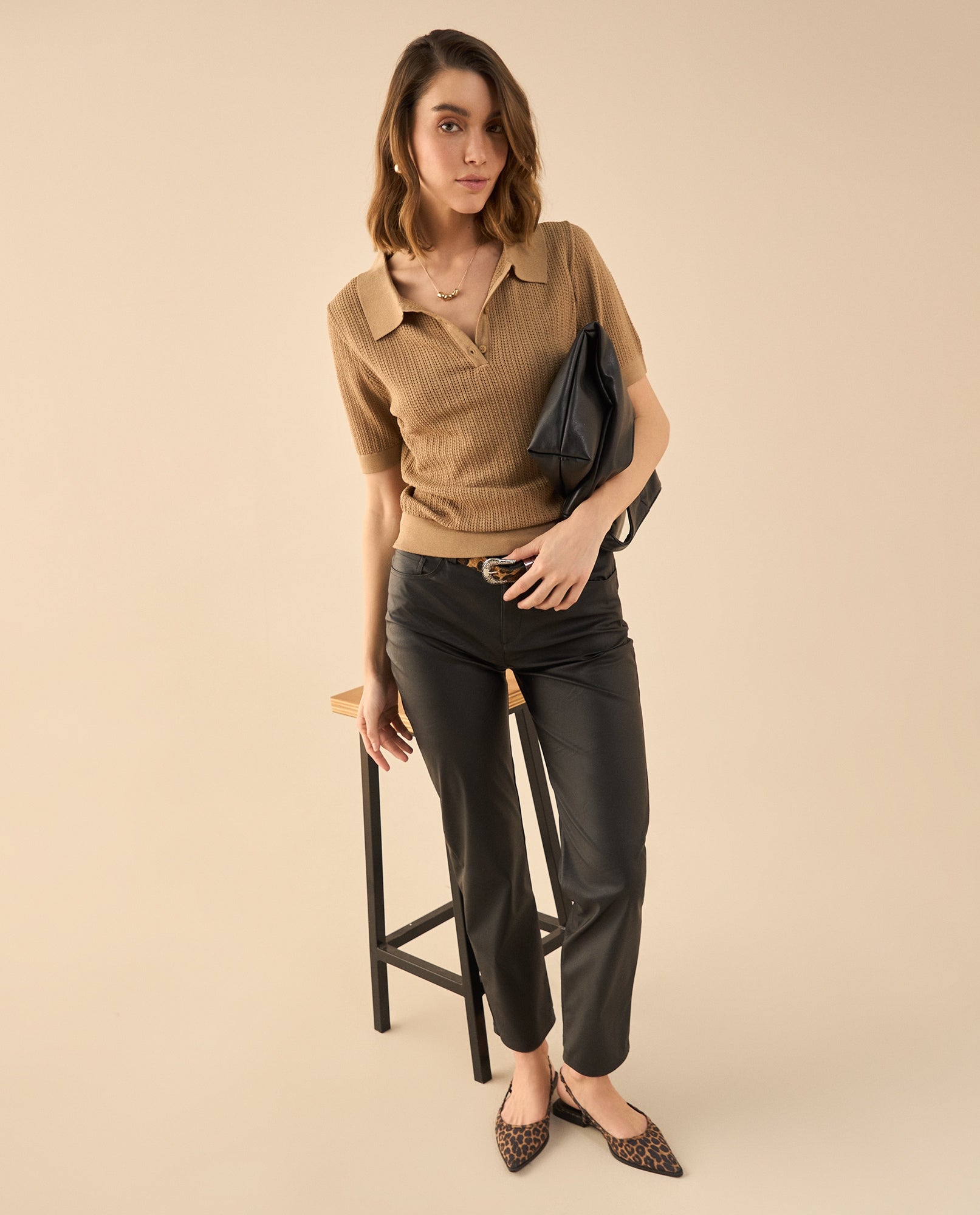Pantalón tipo cuero para mujer - Negro 34_632G020_NEG190303_0