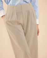 Pantalón de tono ultra oscuro para mujer - Beige