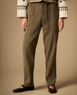 Pantalón jogger tobillero con cordón ajustable - Verde