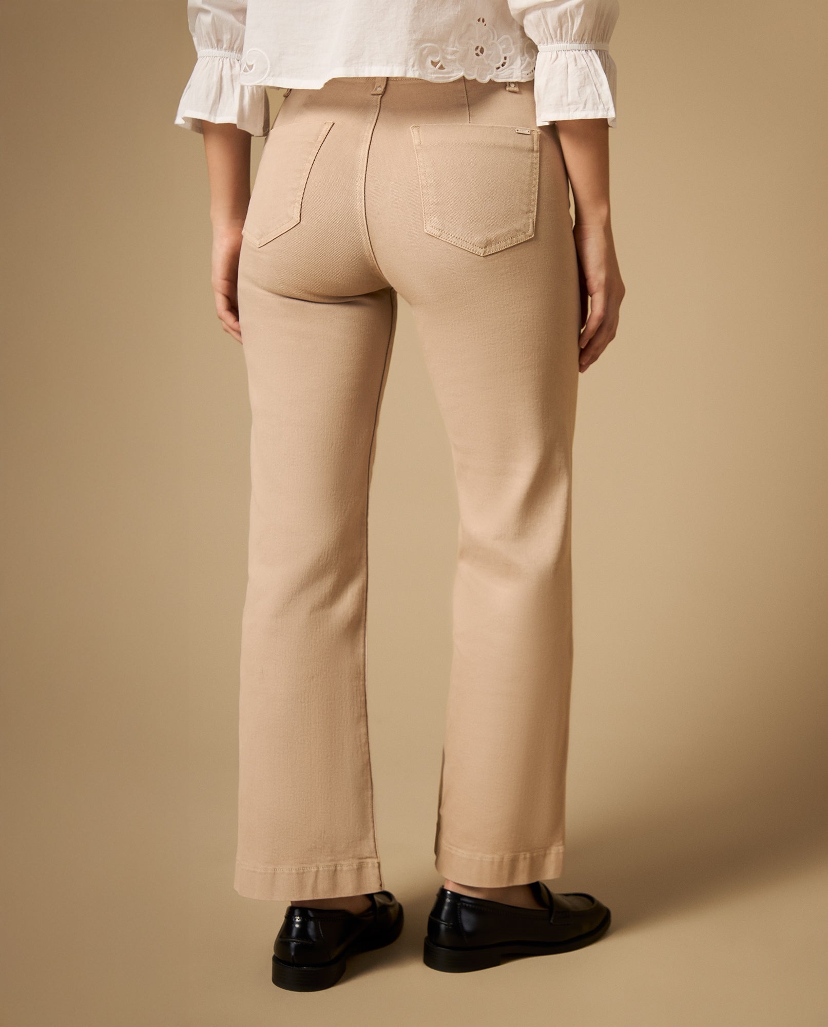 Pantalón wide leg con costuras marcadas - Beige 34_632H005_BEI161212_5
