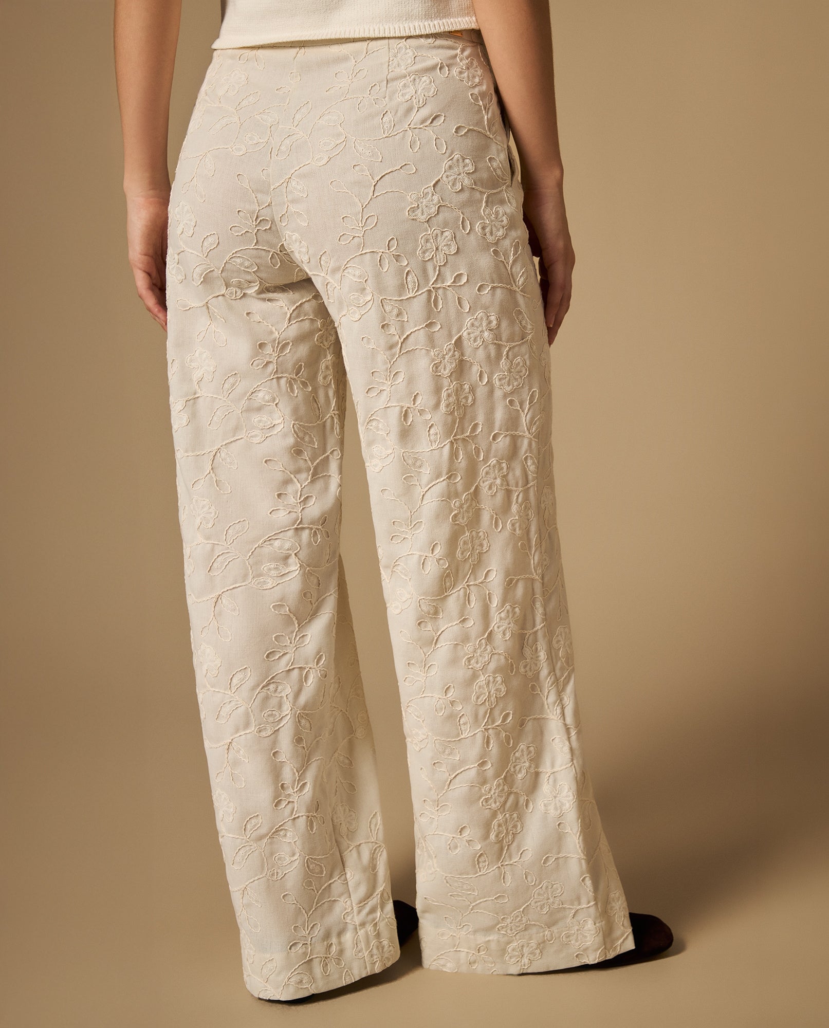 Pantalón straight tobillero mezcla lino - Crudo 34_632H017_CRU110604_5