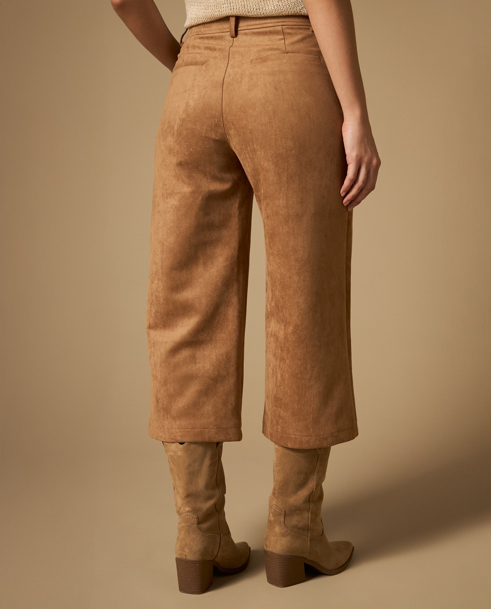 Pantalón culotte con forro de silueta amplia - Café 34_632H201_CAF171044_5