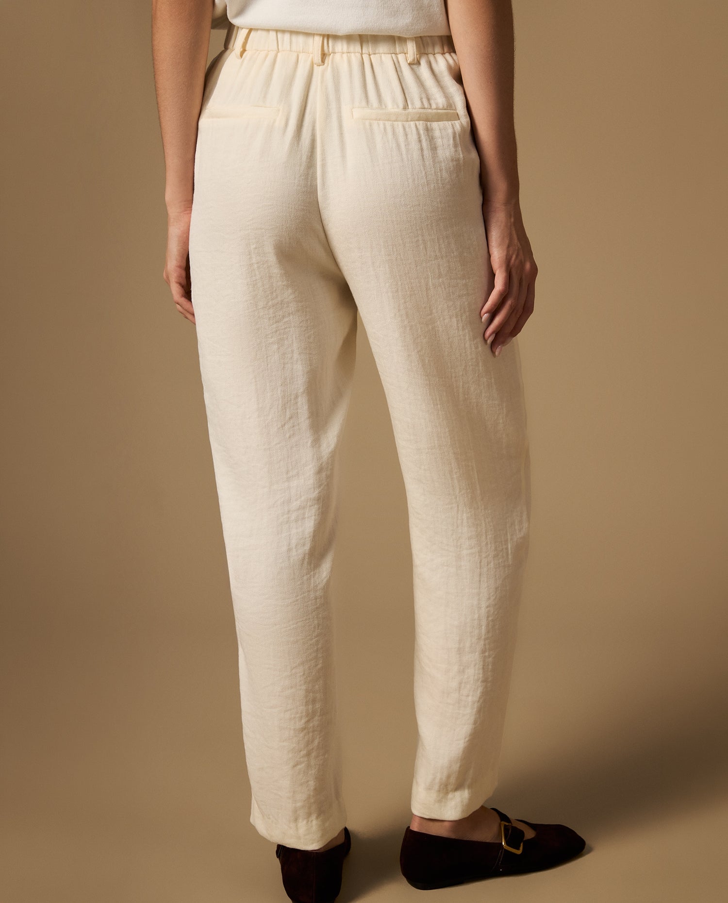 Pantalón palazzo de silueta amplia - Crudo