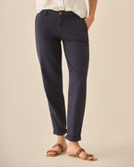Pantalón clásico y bota con guardapolvo para mujer  - Azul