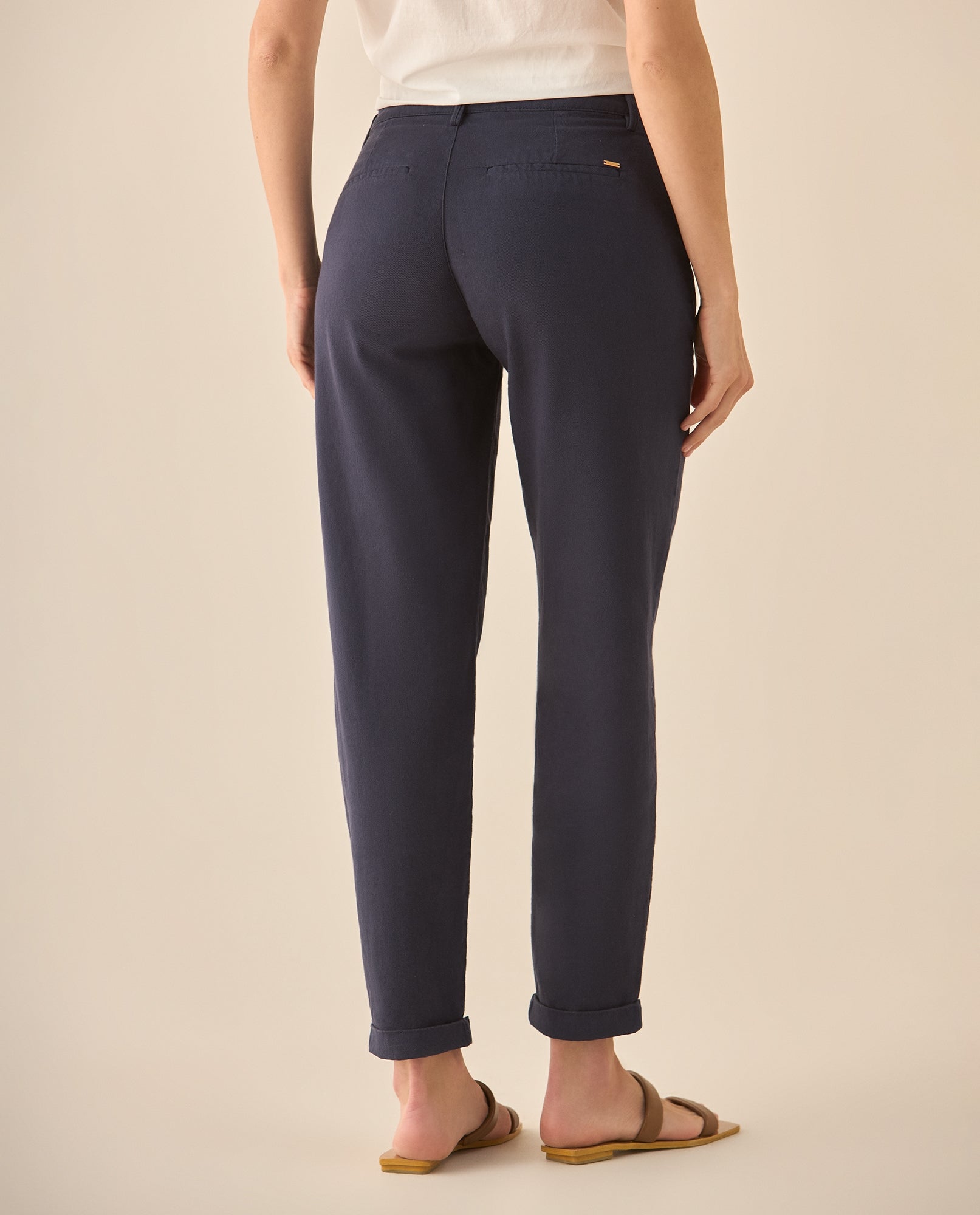 Pantalón clásico y bota con guardapolvo para mujer  - Azul 34_633G001_AZU193920_5