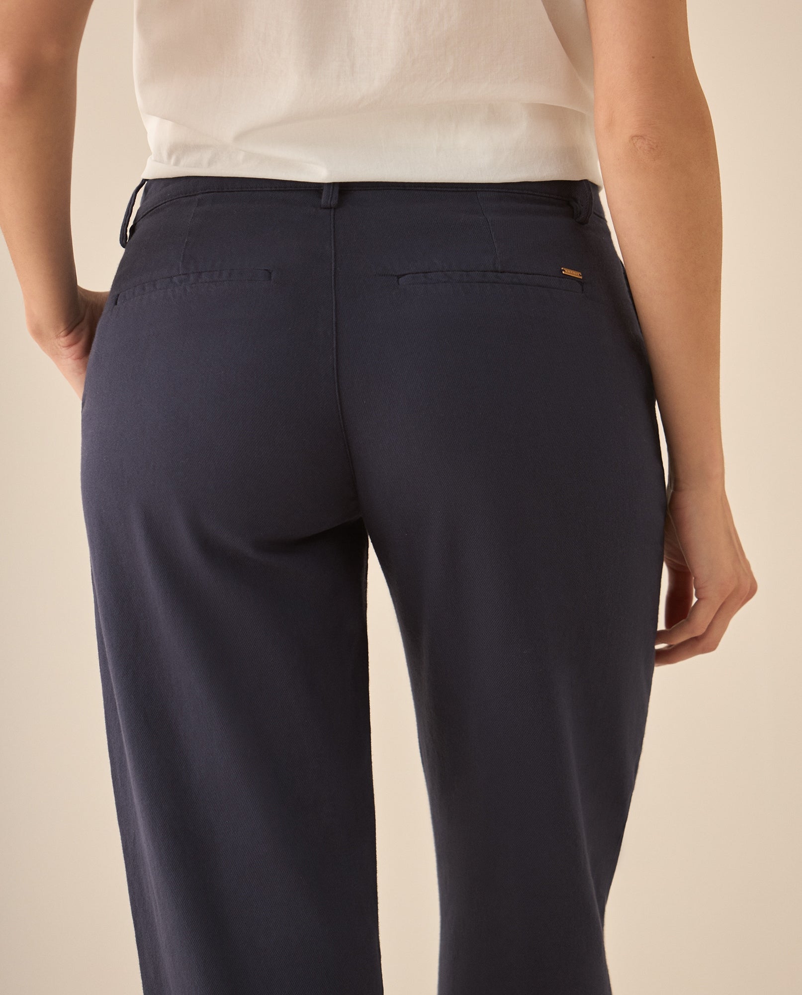Pantalón clásico y bota con guardapolvo para mujer  - Azul 34_633G001_AZU193920_6