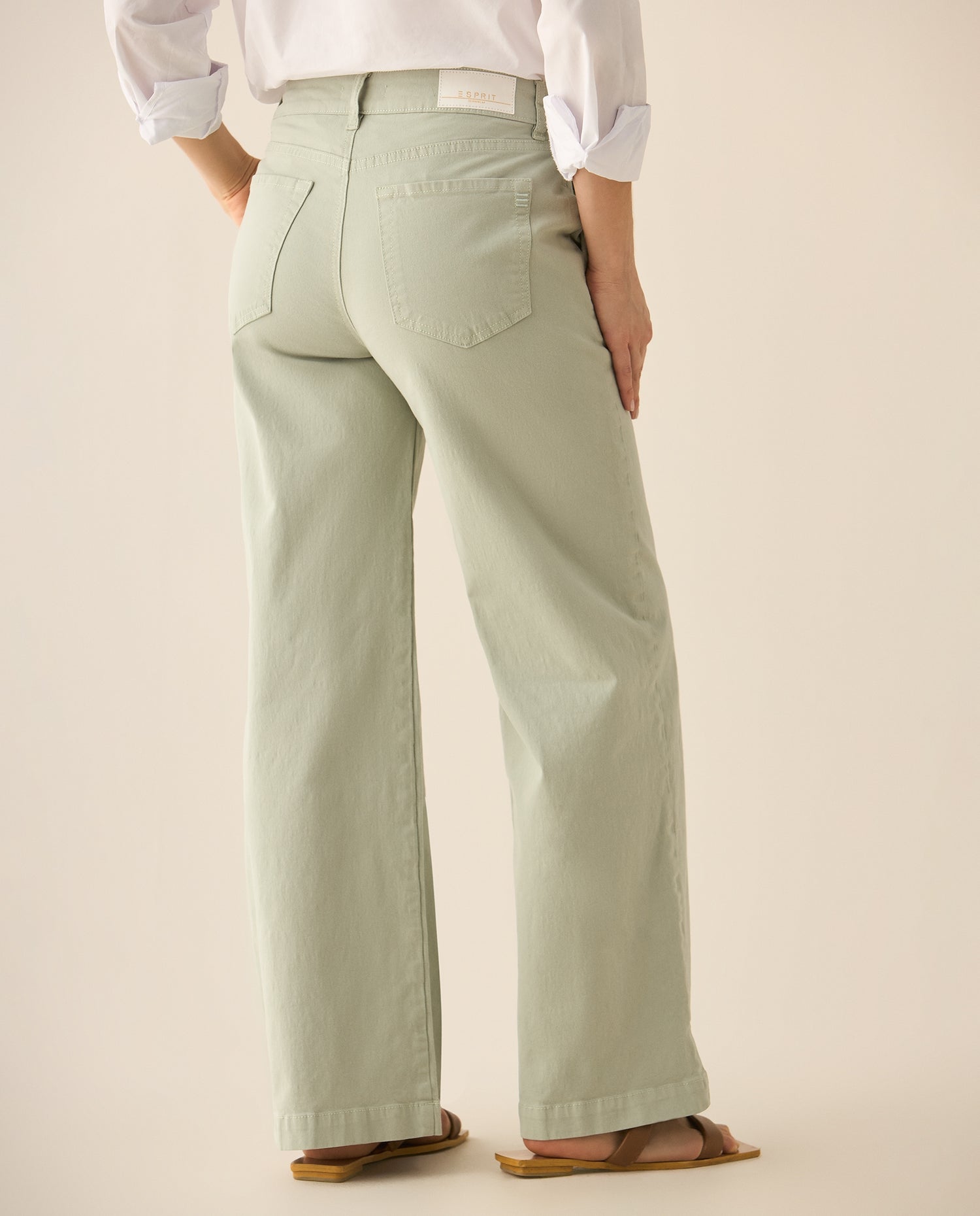 Pantalón bota recta clásico para mujer - Verde