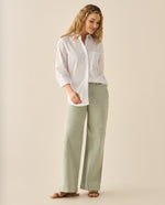 Pantalón bota recta clásico para mujer - Verde