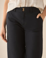 Pantalón clásico recto para mujer  - Azul