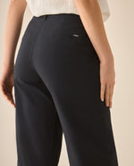 Pantalón clásico recto para mujer  - Azul