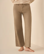 Pantalón clásico recto para mujer  - Beige