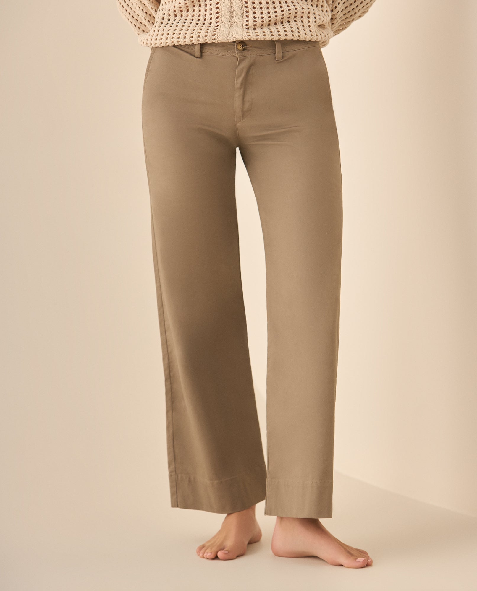 Pantalón clásico recto para mujer  - Beige 34_633G013_BEI160806_3